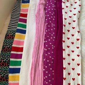 Lot of Six Hanna Andersson + One Hatley Girls Tights 6/7